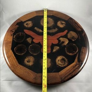Geree Woodcrafts Texas Longhorns Hook Lazy Susan